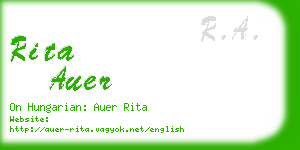 rita auer business card